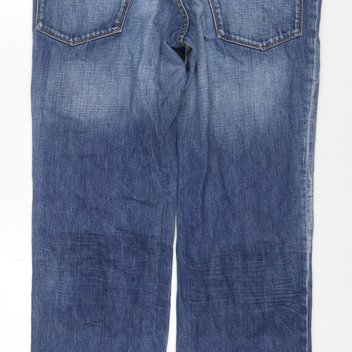 Lee Cooper Mens Blue Cotton Straight Jeans Size 36 in L30 in Regular Zip