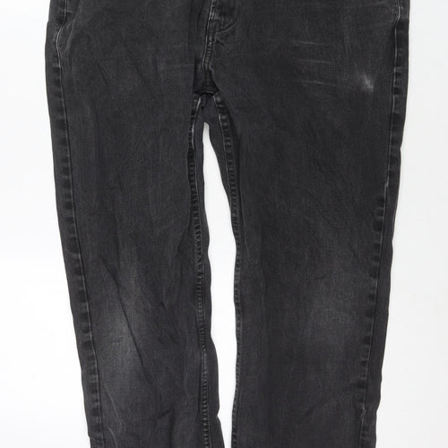 Matalan Womens Grey Cotton Straight Jeans Size 40 in L27 in Regular Zip