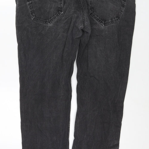 Matalan Womens Grey Cotton Straight Jeans Size 40 in L27 in Regular Zip