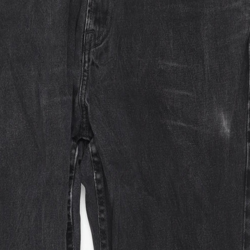 Matalan Womens Grey Cotton Straight Jeans Size 40 in L27 in Regular Zip