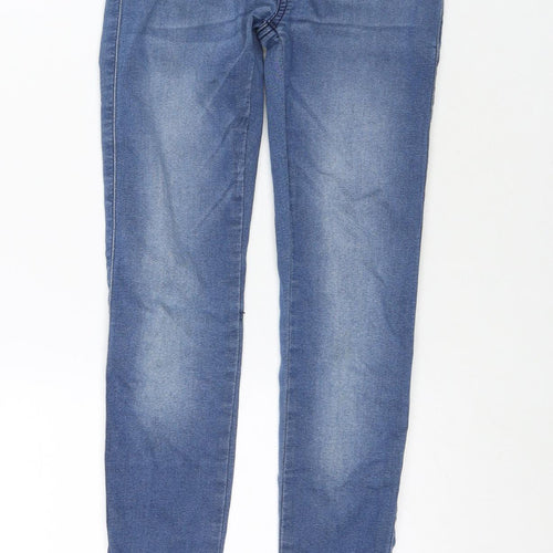 Diesel Girls Blue Cotton Skinny Jeans Size 12 Years L26 in Regular Zip