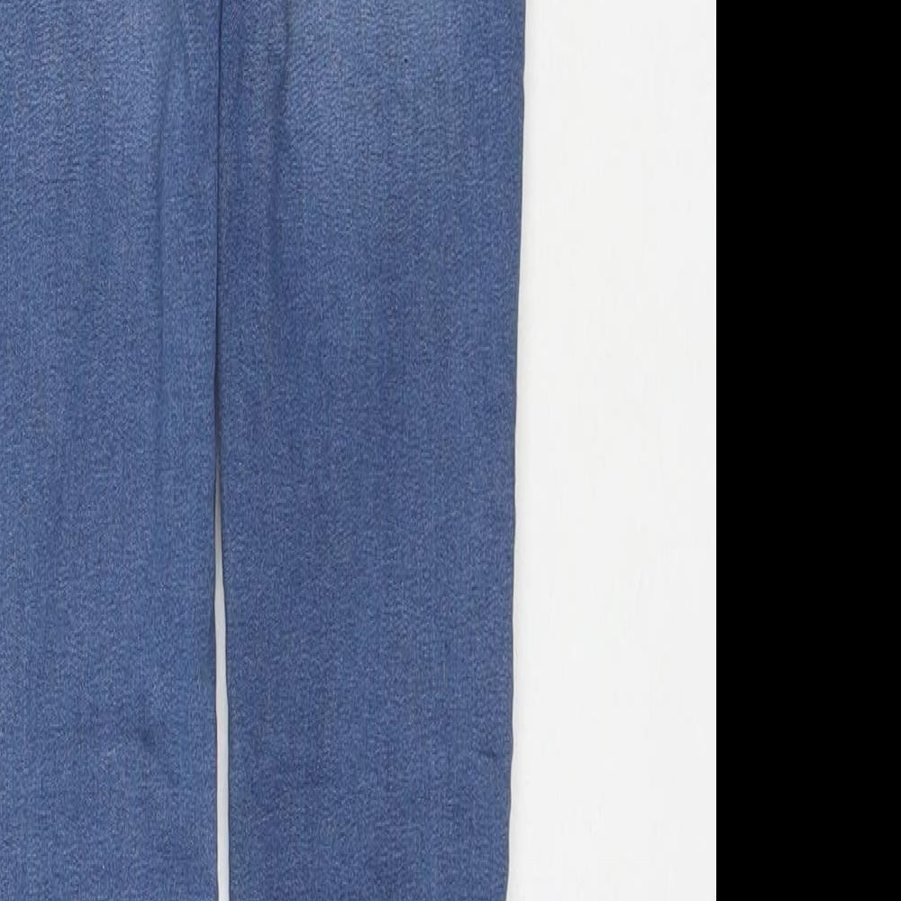 Diesel Girls Blue Cotton Skinny Jeans Size 12 Years L26 in Regular Zip