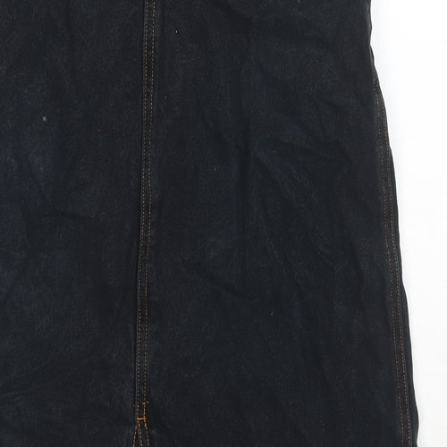Jeffrey Rogers Womens Black Cotton A-Line Skirt Size 10 Zip
