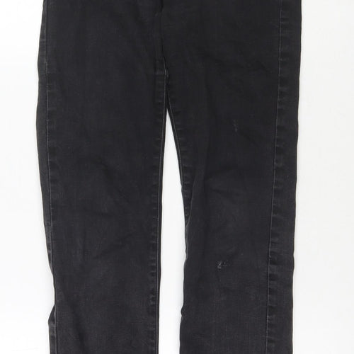Levi's Womens Black Cotton Straight Jeans Size 27 in L29 in Regular Zip