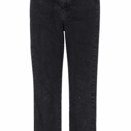 Levi's Womens Black Cotton Straight Jeans Size 27 in L29 in Regular Zip