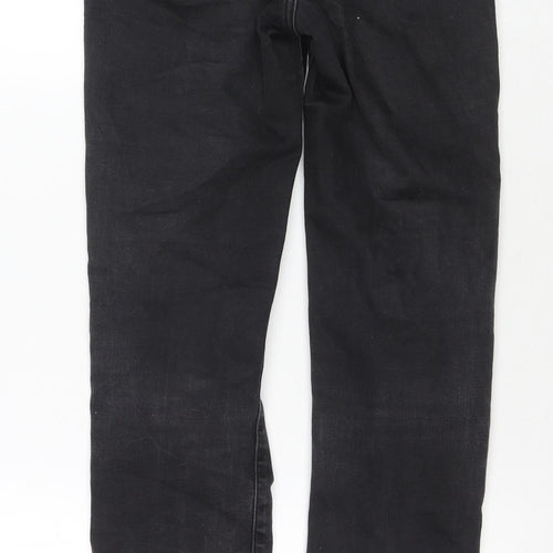 Levi's Womens Black Cotton Straight Jeans Size 27 in L29 in Regular Zip