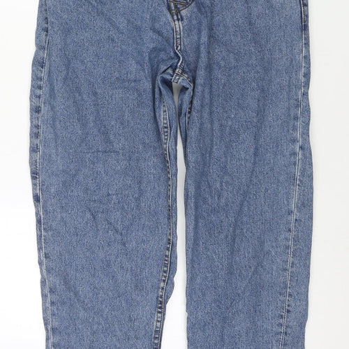 House of Denim Womens Blue Cotton Straight Jeans Size 30 in L30 in Regular Zip