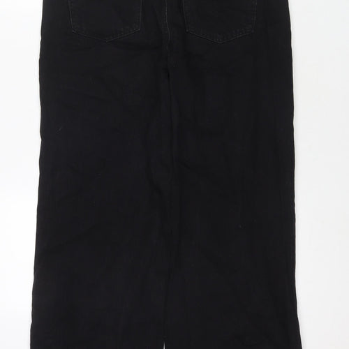 Uniqlo Womens Black Cotton Cropped Jeans Size 34 in L27 in Regular Zip