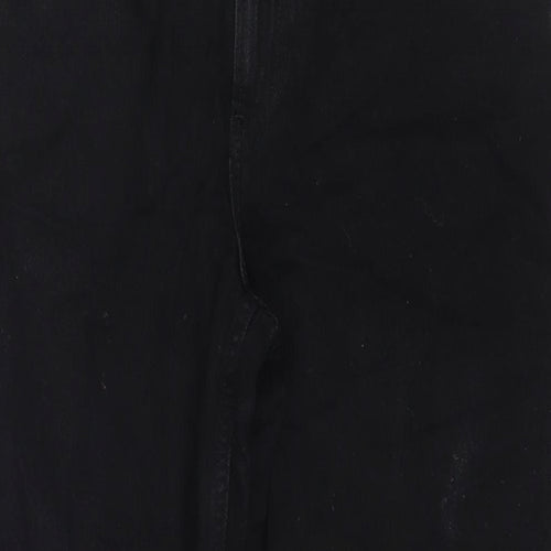 Uniqlo Womens Black Cotton Cropped Jeans Size 34 in L27 in Regular Zip