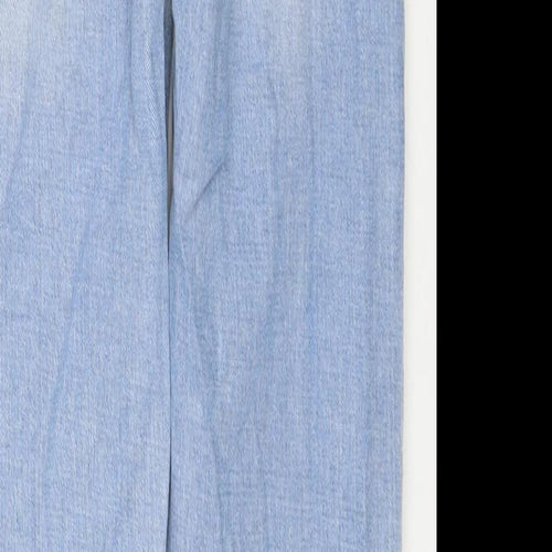 Redial Womens Blue Cotton Straight Jeans Size XS L26 in Regular Zip