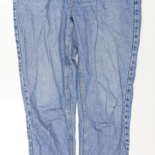 Topshop Womens Blue Cotton Mom Jeans Size 30 in L34 in Regular Zip
