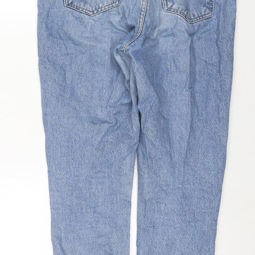 Topshop Womens Blue Cotton Mom Jeans Size 30 in L34 in Regular Zip