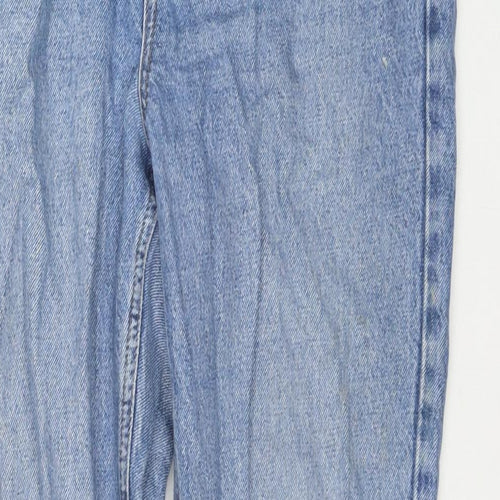 Topshop Womens Blue Cotton Mom Jeans Size 30 in L34 in Regular Zip
