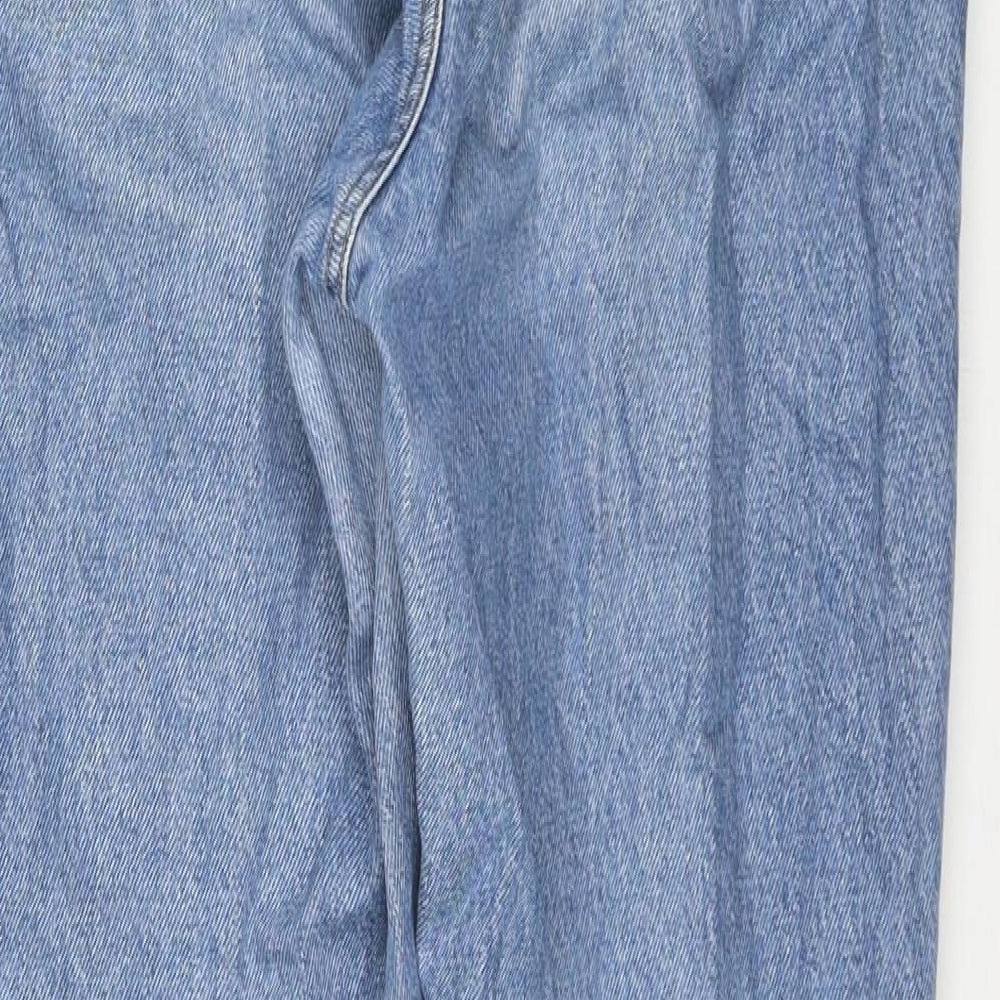 Topshop Womens Blue Cotton Mom Jeans Size 30 in L34 in Regular Zip