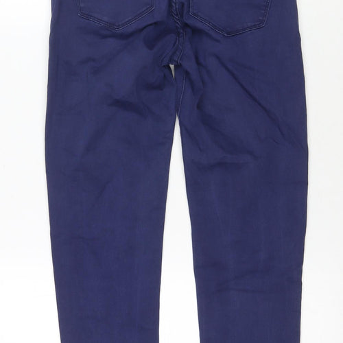 Fashion Denim Womens Blue Cotton Skinny Jeans Size M L26 in Regular Zip
