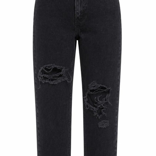 Denim & Co. Womens Black Cotton Straight Jeans Size 4 L28 in Regular Zip
