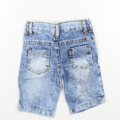 Domakin Boys Blue Cotton Capri Jeans Size 18-24 Months Button