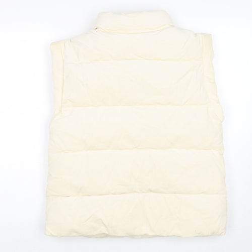 Per Una Womens Ivory Gilet Waistcoat Size S Zip