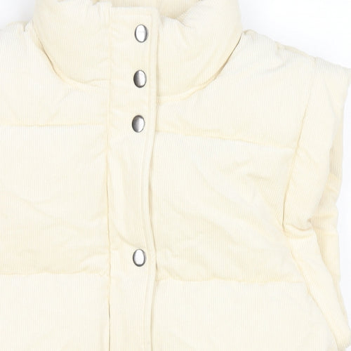 Per Una Womens Ivory Gilet Waistcoat Size S Zip