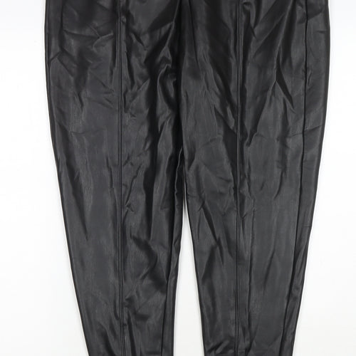 Marks and Spencer Womens Black Polyester Pedal Pusher Trousers Size 20 L27 in Regular Zip