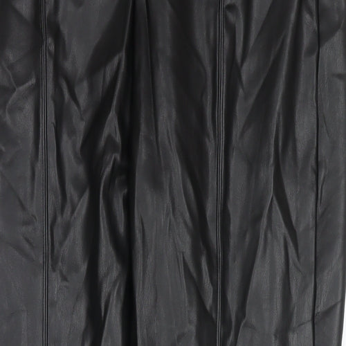 Marks and Spencer Womens Black Polyester Pedal Pusher Trousers Size 20 L27 in Regular Zip