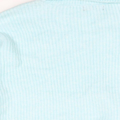 Marks and Spencer Womens Blue Roll Neck Polyamide Pullover Jumper Size L