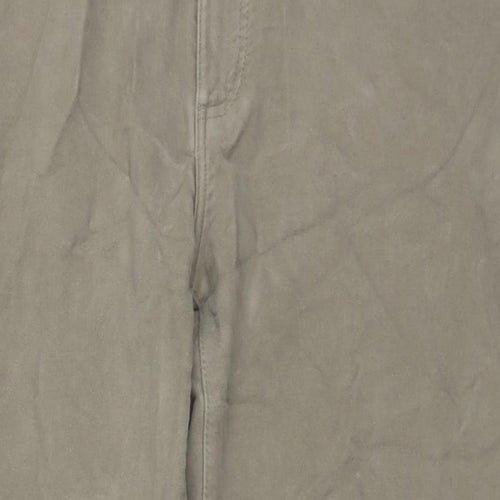 Marks and Spencer Mens Beige Cotton Trousers Size 44 in L31 in Regular Zip