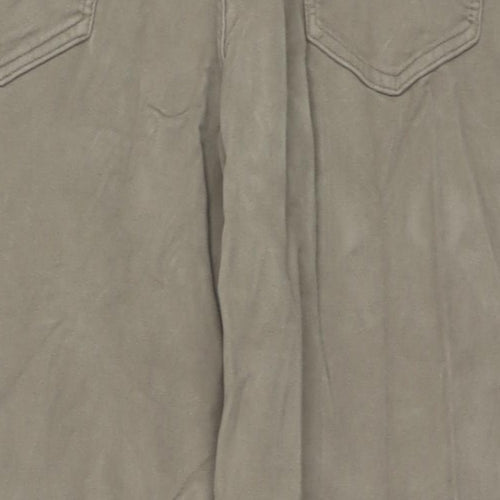 Marks and Spencer Mens Beige Cotton Trousers Size 44 in L31 in Regular Zip