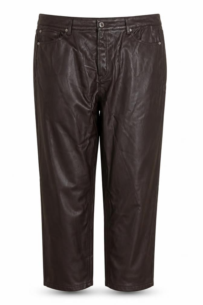 Marks and Spencer Womens Brown Polyester Pedal Pusher Trousers Size 20 L25 in Regular