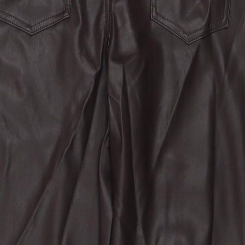 Marks and Spencer Womens Brown Polyester Pedal Pusher Trousers Size 20 L25 in Regular