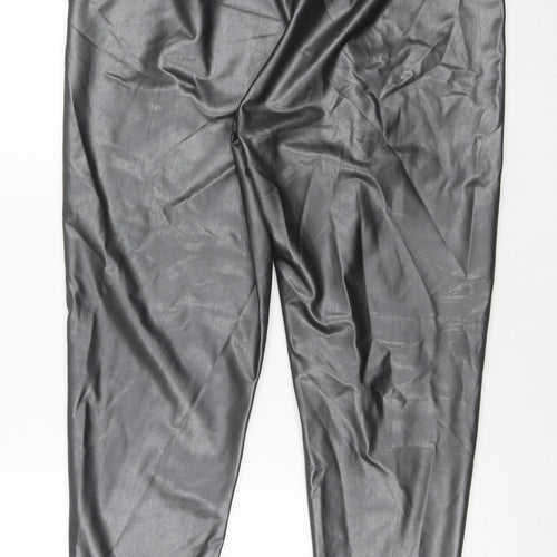 Marks and Spencer Womens Black Polyester Pedal Pusher Trousers Size 20 L27 in Regular
