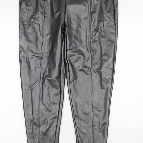 Marks and Spencer Womens Black Polyester Pedal Pusher Trousers Size 16 L27 in Regular