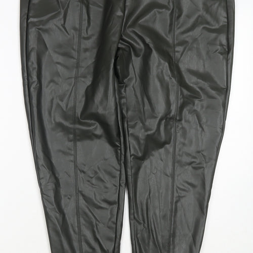 Marks and Spencer Womens Black Polyester Pedal Pusher Trousers Size 20 L27 in Regular