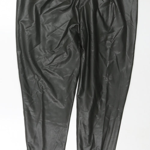 Marks and Spencer Womens Black Polyester Pedal Pusher Trousers Size 20 L27 in Regular