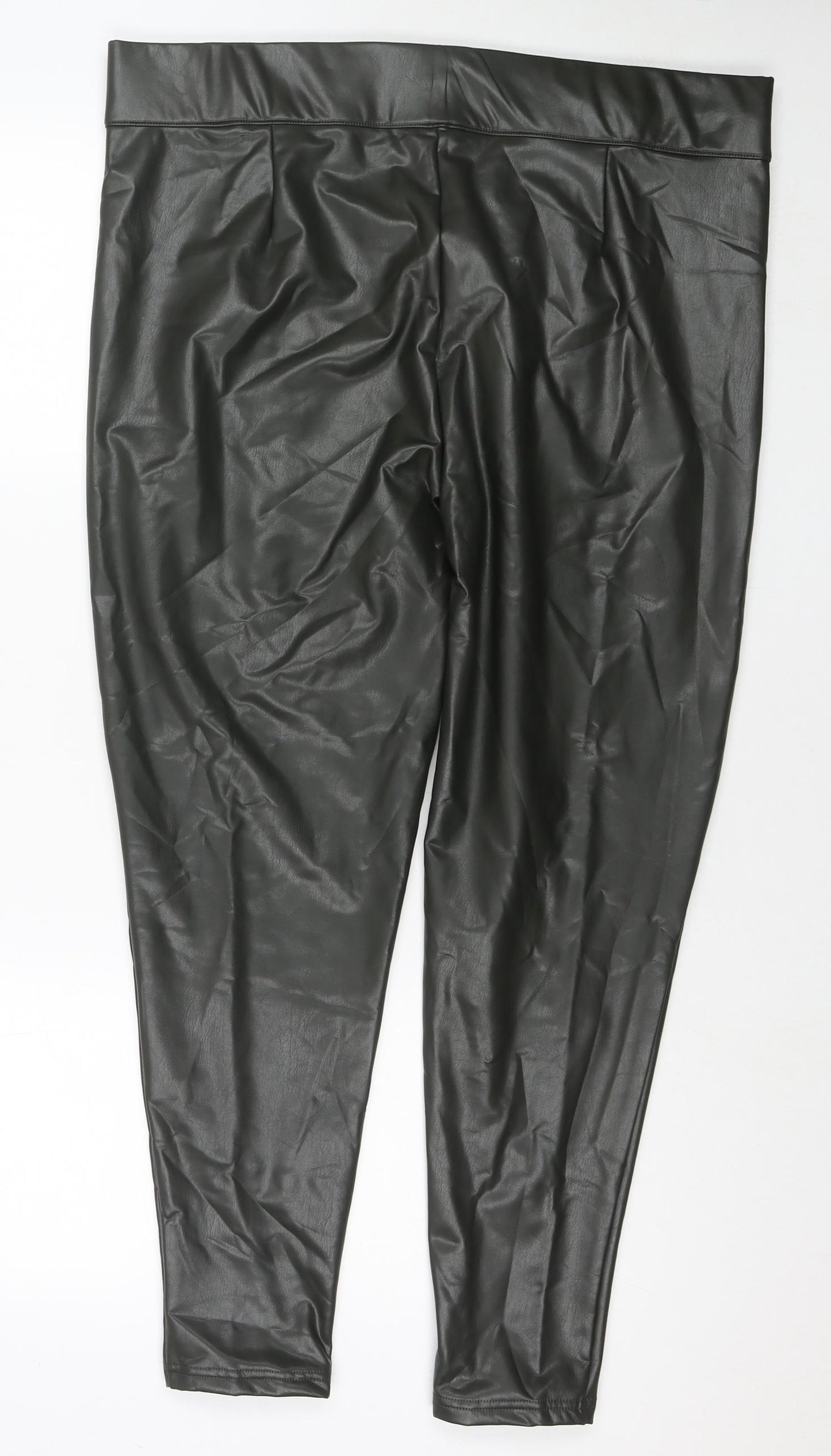 Marks and Spencer Womens Black Polyester Pedal Pusher Trousers Size 20 L27 in Regular
