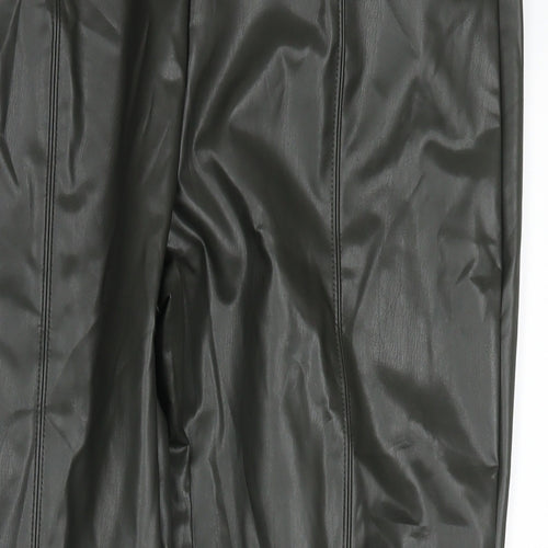 Marks and Spencer Womens Black Polyester Pedal Pusher Trousers Size 20 L27 in Regular