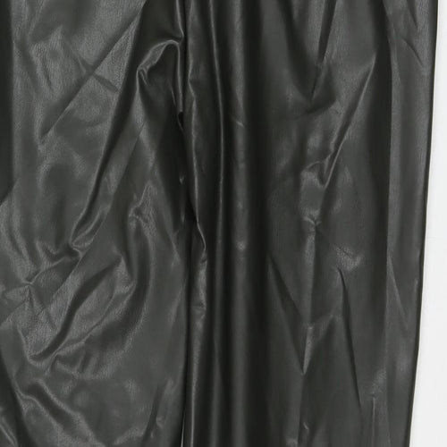 Marks and Spencer Womens Black Polyester Pedal Pusher Trousers Size 20 L27 in Regular