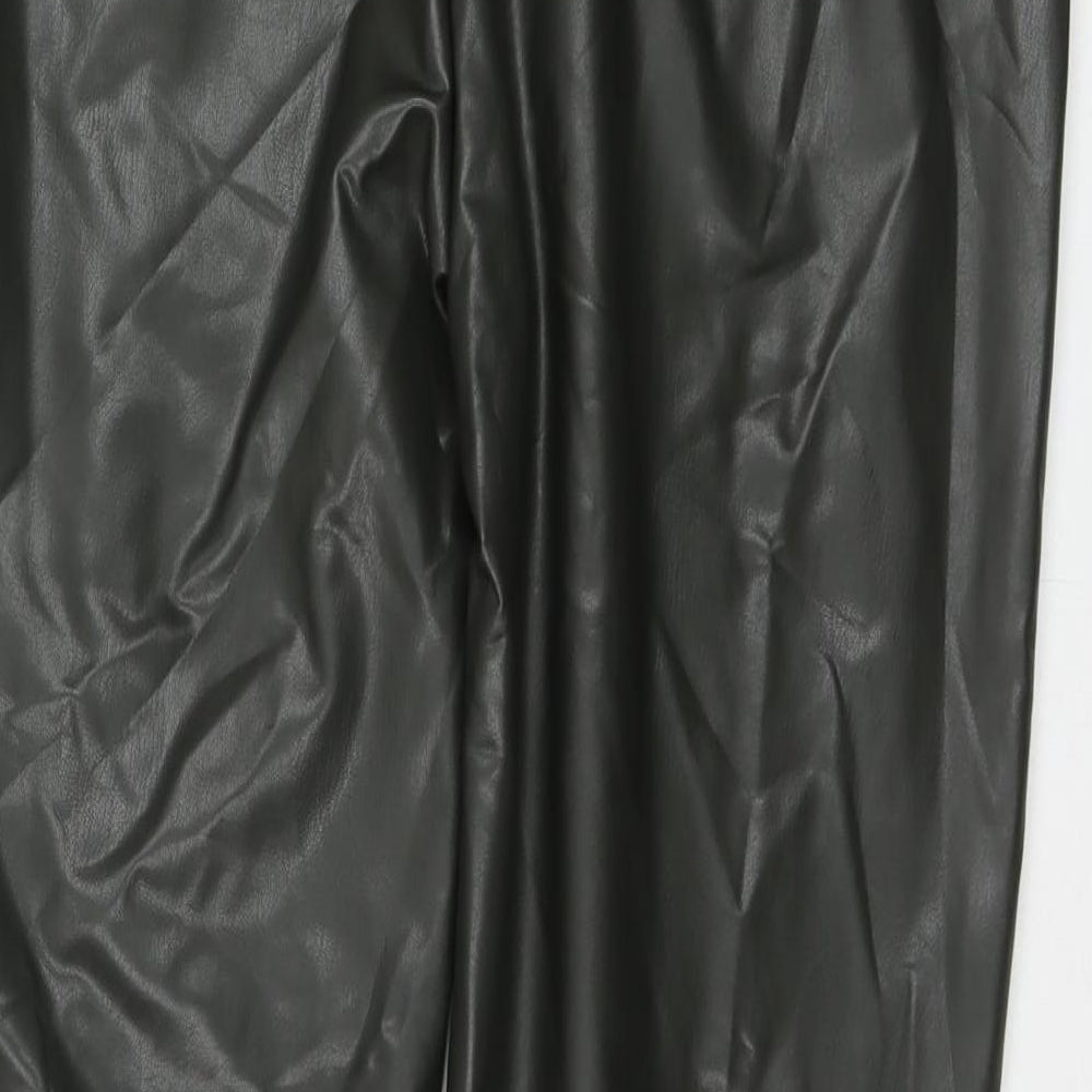 Marks and Spencer Womens Black Polyester Pedal Pusher Trousers Size 20 L27 in Regular