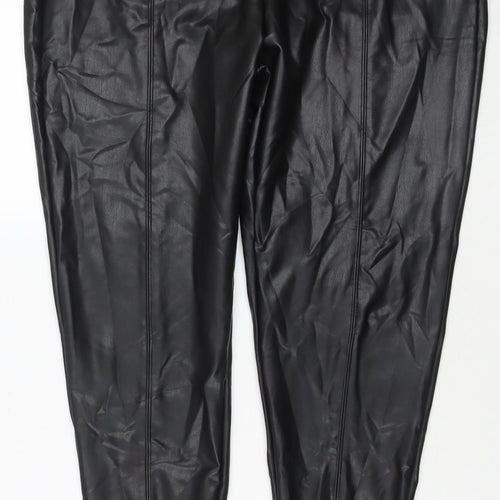 Marks and Spencer Womens Black Polyester Pedal Pusher Trousers Size 20 L29 in Regular