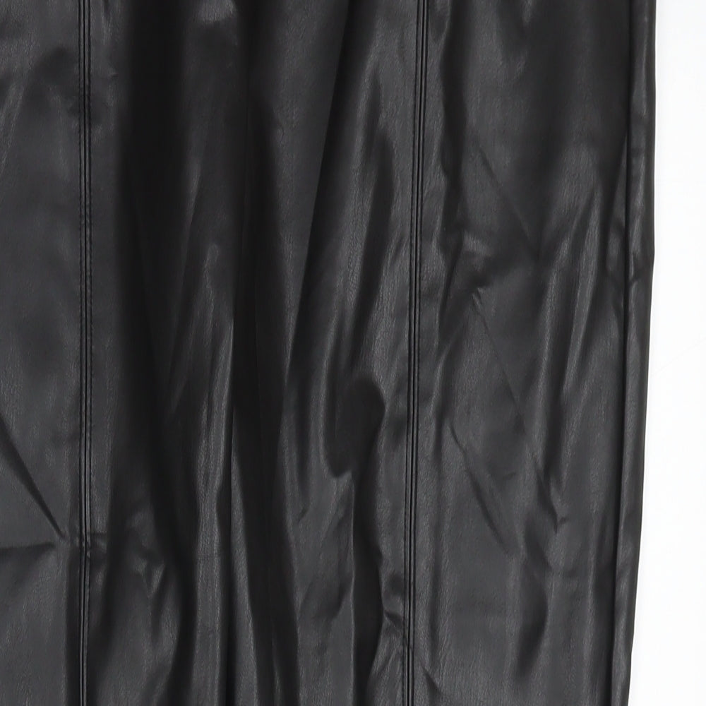 Marks and Spencer Womens Black Polyester Pedal Pusher Trousers Size 20 L27 in Regular