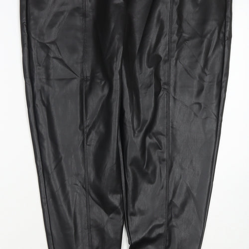 Marks and Spencer Womens Black Polyester Pedal Pusher Trousers Size 18 L26 in Regular