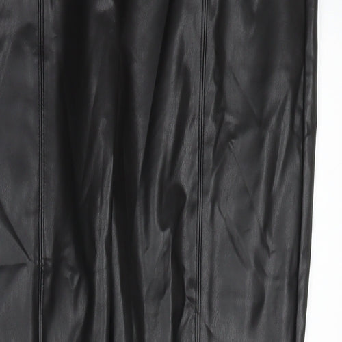 Marks and Spencer Womens Black Polyester Pedal Pusher Trousers Size 18 L26 in Regular