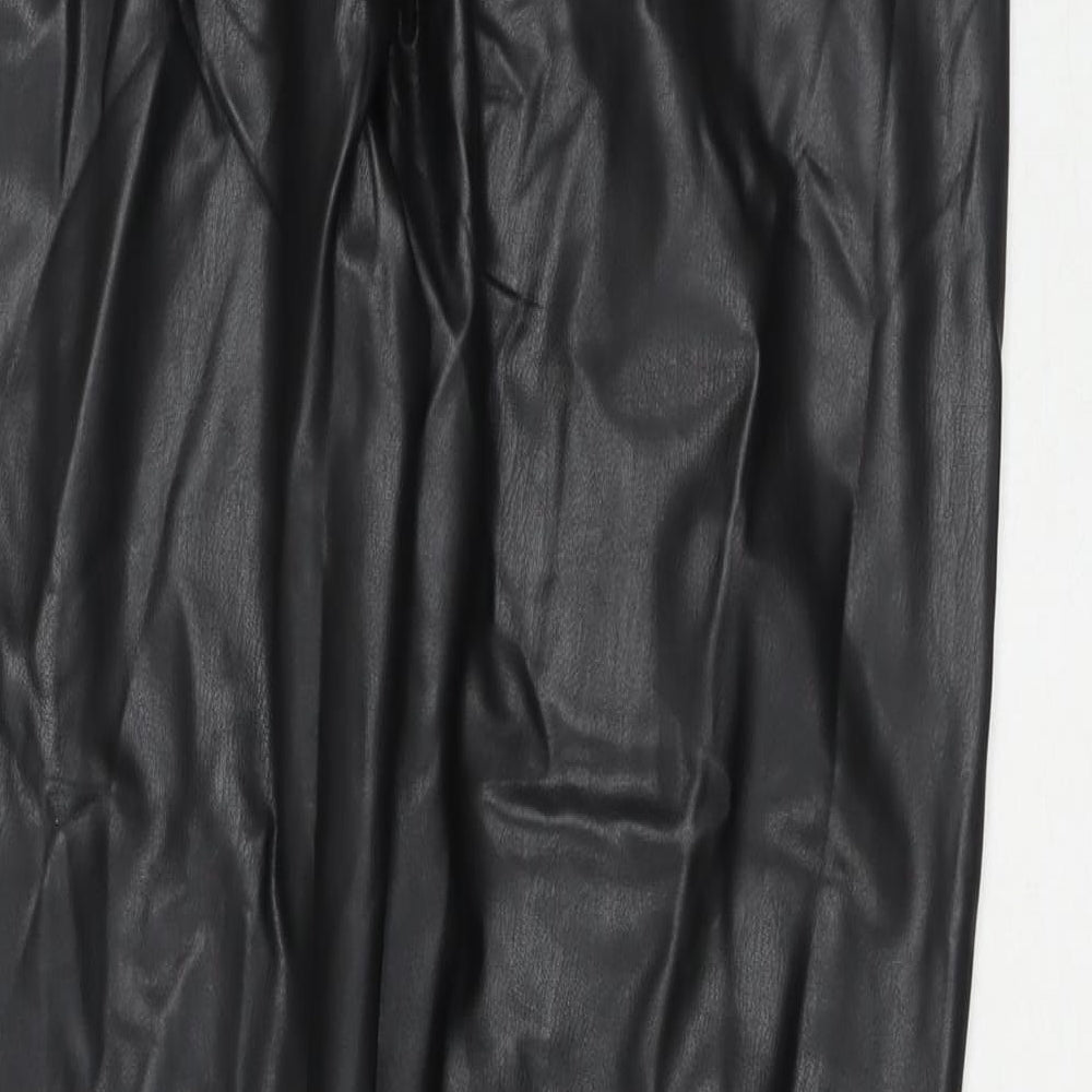 Marks and Spencer Womens Black Polyester Pedal Pusher Trousers Size 18 L26 in Regular