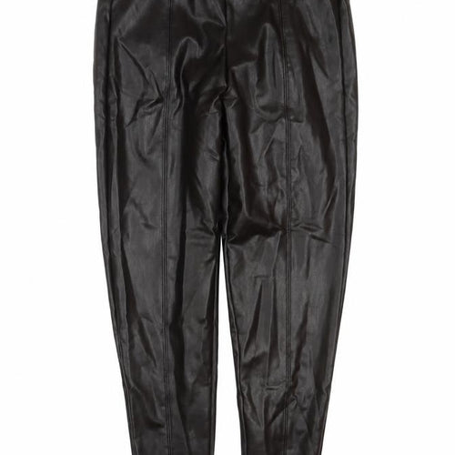 Marks and Spencer Womens Brown Polyester Pedal Pusher Trousers Size 8 L25 in Regular
