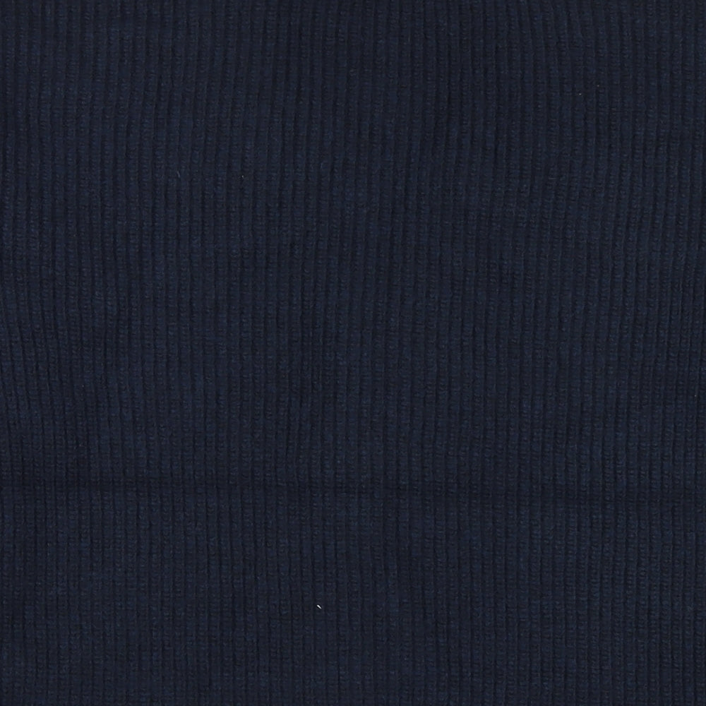 Marks and Spencer Womens Blue V-Neck Polyester Cardigan Jumper Size M