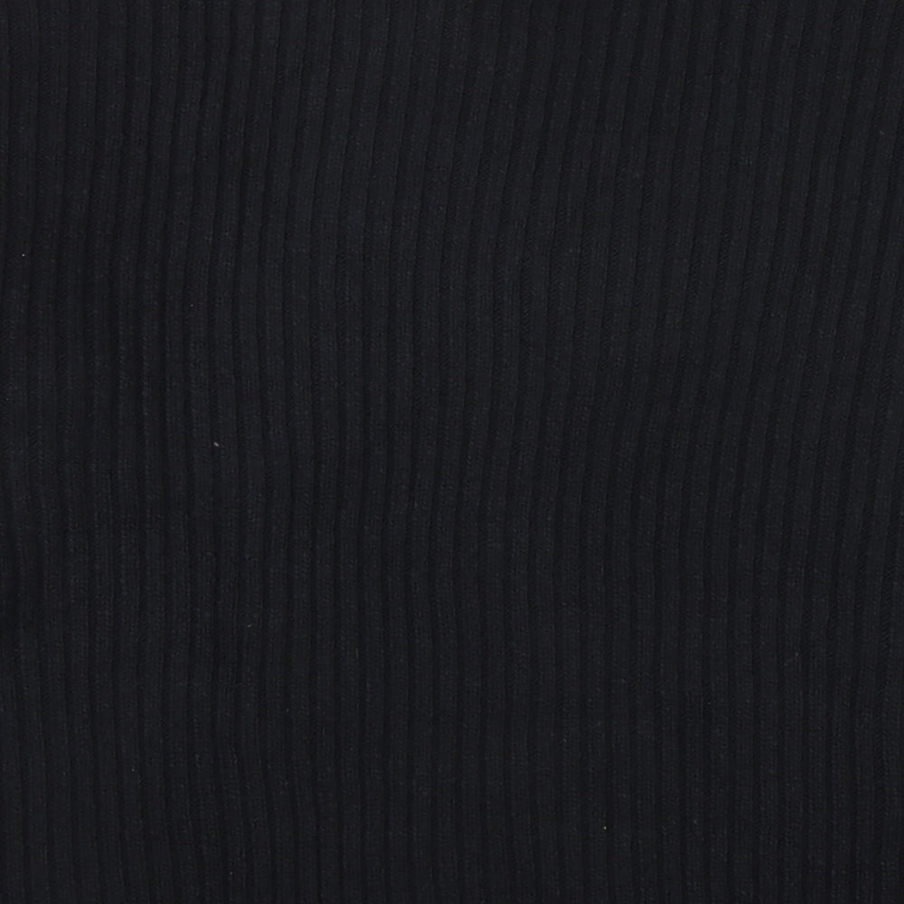 Marks and Spencer Womens Black Round Neck Polyester Pullover Jumper Size L