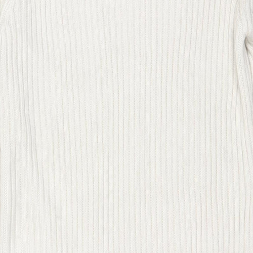 Marks and Spencer Womens Ivory Polyester Jumper Dress Size M Round Neck Pullover