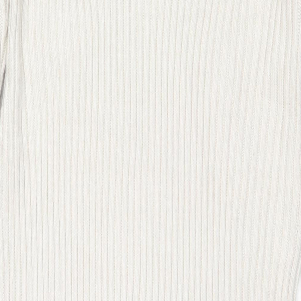 Marks and Spencer Womens Ivory Polyester Jumper Dress Size M Round Neck Pullover