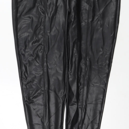 Marks and Spencer Womens Black Polyester Pedal Pusher Trousers Size 18 L27 in Regular