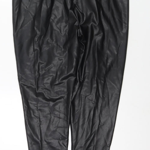 Marks and Spencer Womens Black Polyester Pedal Pusher Trousers Size 18 L27 in Regular